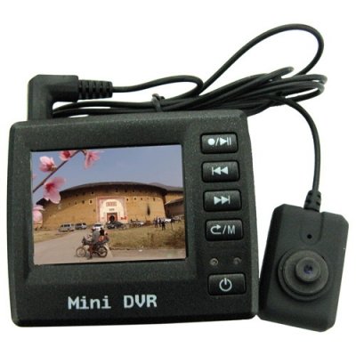 2 Inch LCD Spy Button Color Pinhole Camera with DVR
